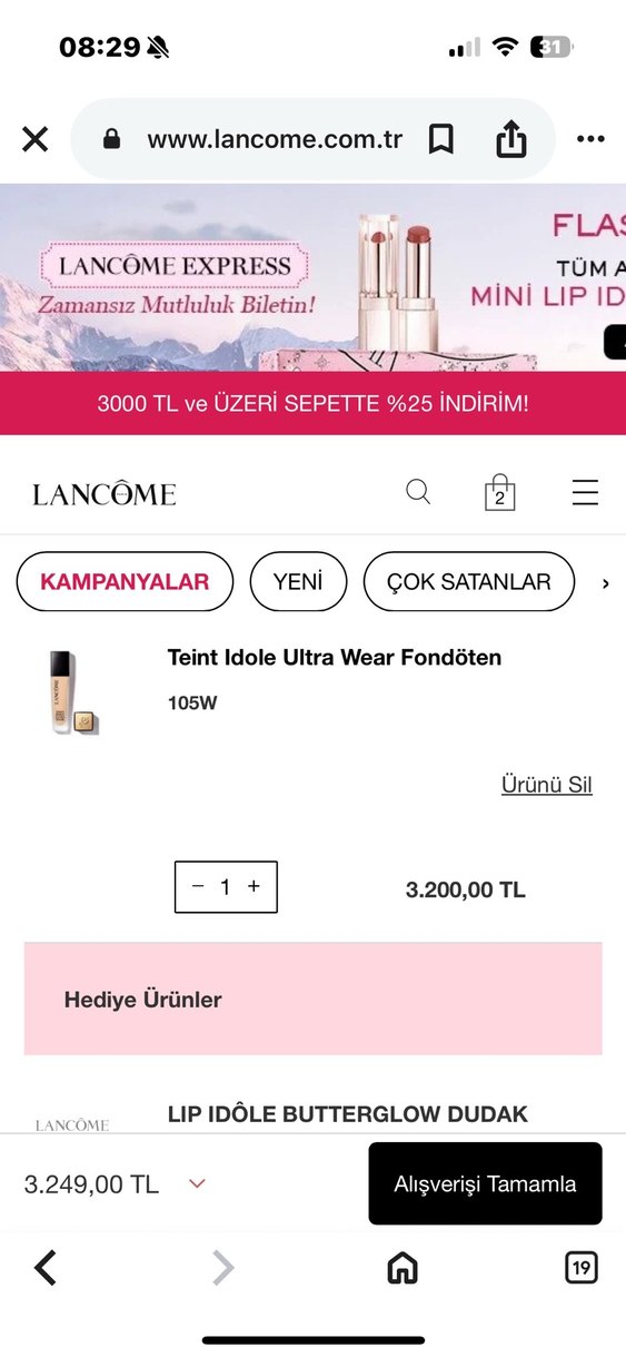 Lancôme Teint Idole Ultra Wear Fondöten 210C - Görsel 2