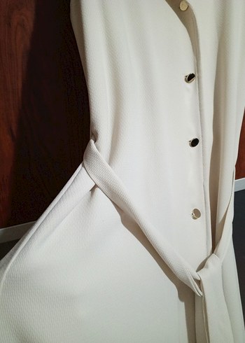 Bej Bohem Uzun Kollessiz Kadın yelek - Görsel 4