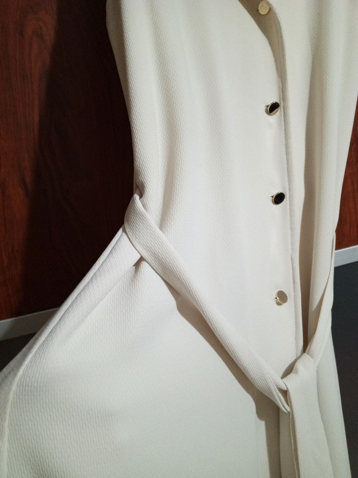 Bej Bohem Uzun Kollessiz Kadın yelek - Görsel 4