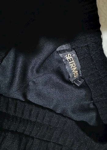 Kadın Siyah örme kumaş Pantolon - Görsel 5