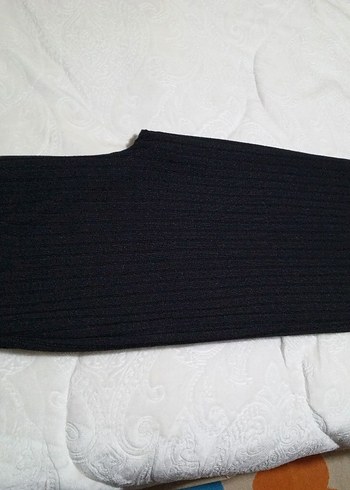 Kadın Siyah örme kumaş Pantolon - Görsel 3