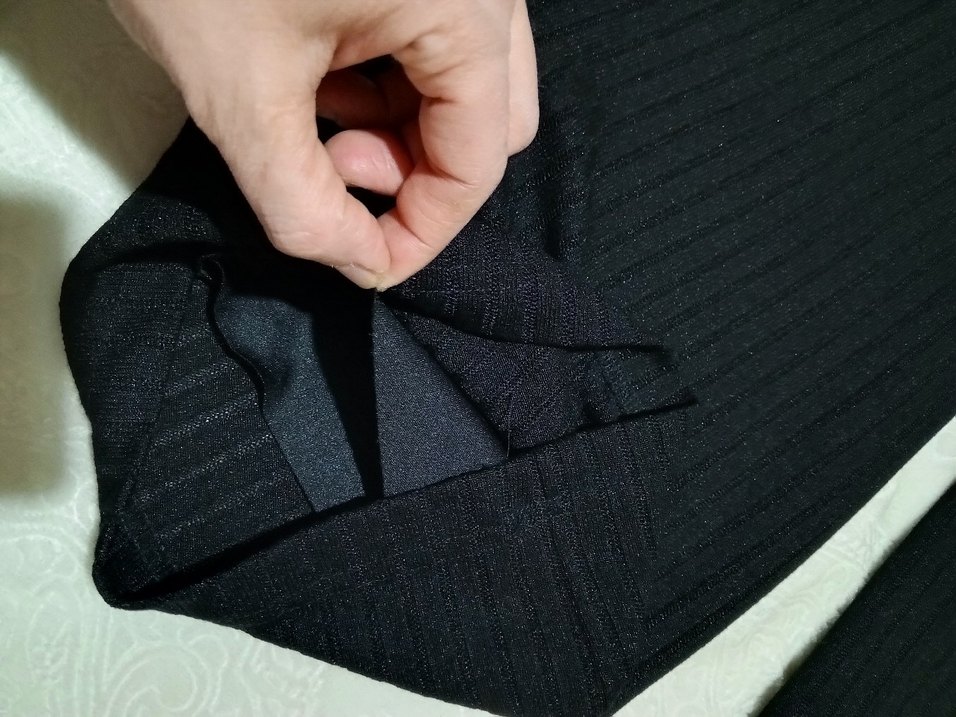 Kadın Siyah örme kumaş Pantolon - Görsel 4