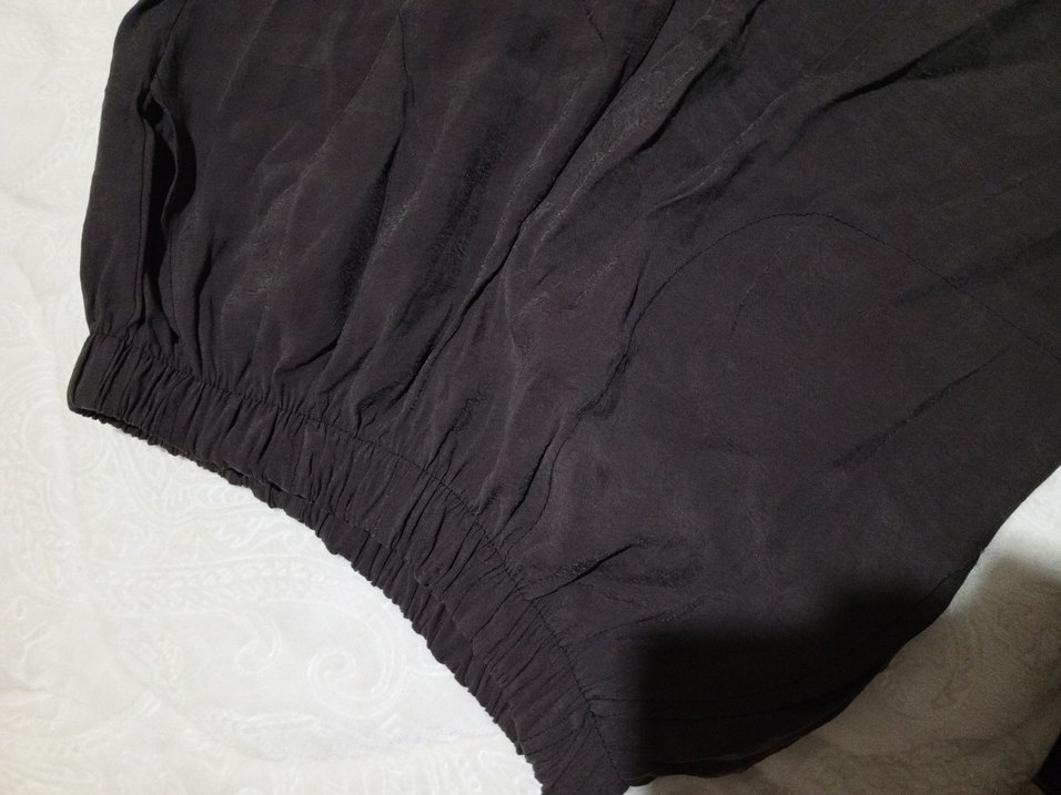 Kadın Siyah Keten Midi şort - Görsel 3