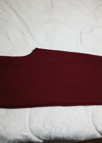 Bordo Örme Kadın Pantolon - Görsel 6