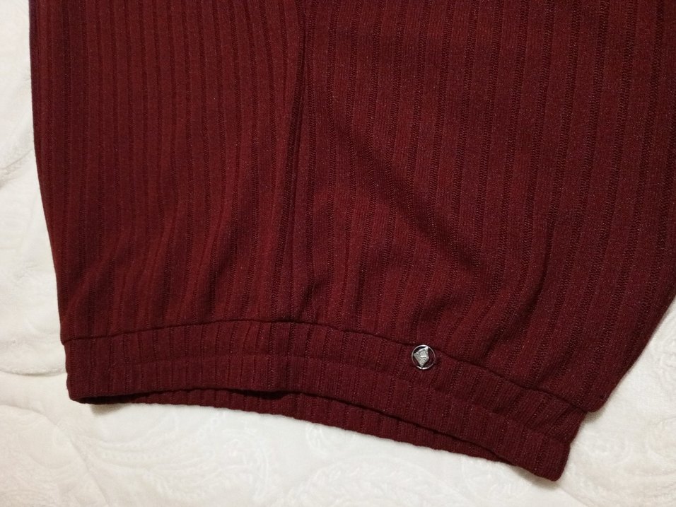 Bordo Örme Kadın Pantolon - Görsel 4