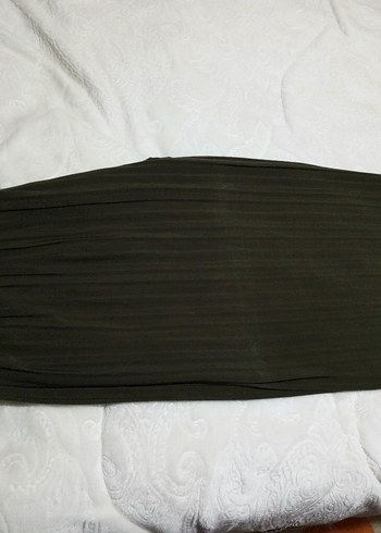 Kadın Haki Piliseli Kumaş Pantolon - Görsel 2