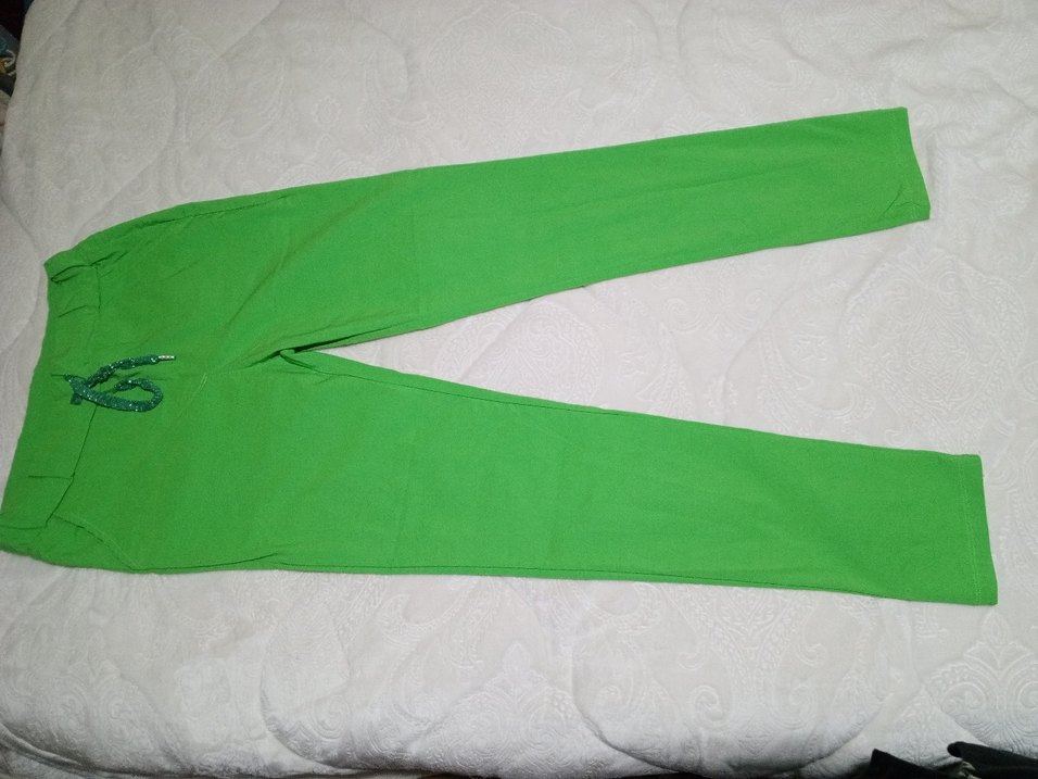 Yeşil Rahat Kesim Kadın Kumaş Pantolon - Görsel 2