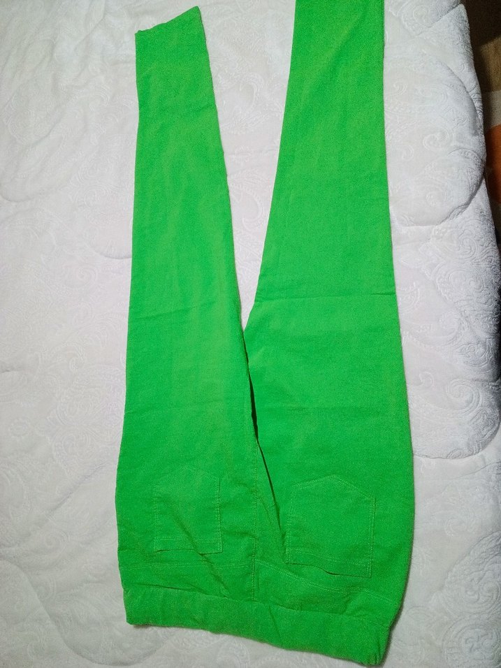 Yeşil Rahat Kesim Kadın Kumaş Pantolon - Görsel 3