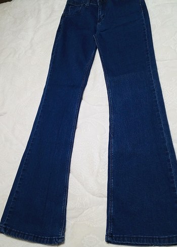 Lacivert Düğmeli Regular Fit Kot Pantolon - Görsel 2