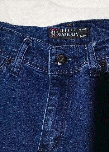 Lacivert Düğmeli Regular Fit Kot Pantolon - Görsel 4