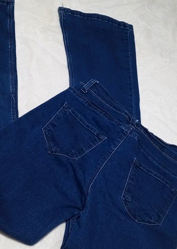 Lacivert Düğmeli Regular Fit Kot Pantolon - Görsel 5