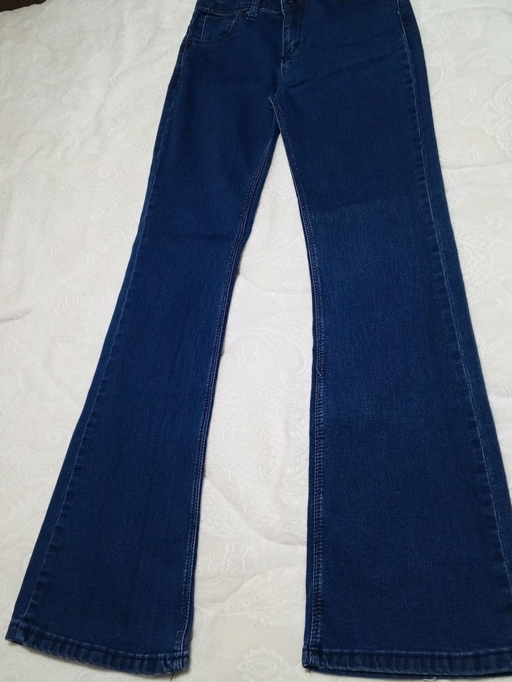 Lacivert Düğmeli Regular Fit Kot Pantolon - Görsel 2