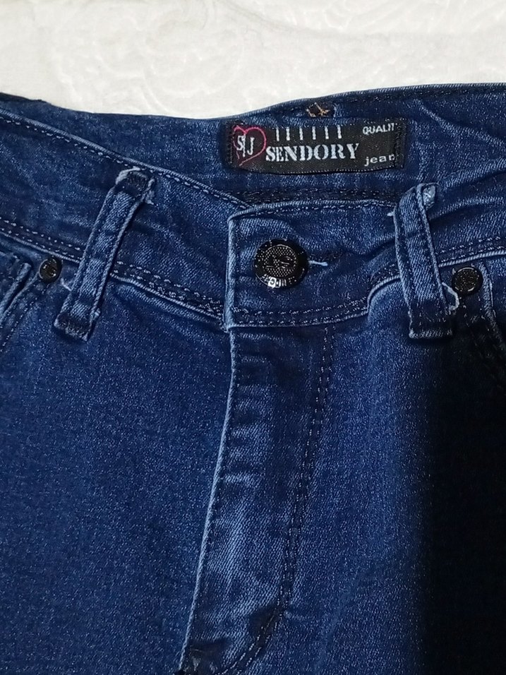 Lacivert Düğmeli Regular Fit Kot Pantolon - Görsel 4