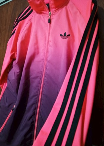 Kadın Pembe Tie-Dye Fermuarlı Spor eşofman üstü - Görsel 3