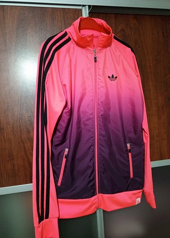 Kadın Pembe Tie-Dye Fermuarlı Spor eşofman üstü - Görsel 6