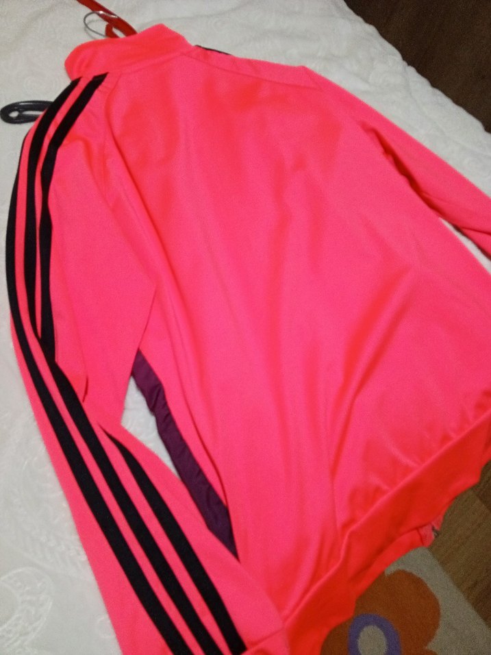 Kadın Pembe Tie-Dye Fermuarlı Spor eşofman üstü - Görsel 5