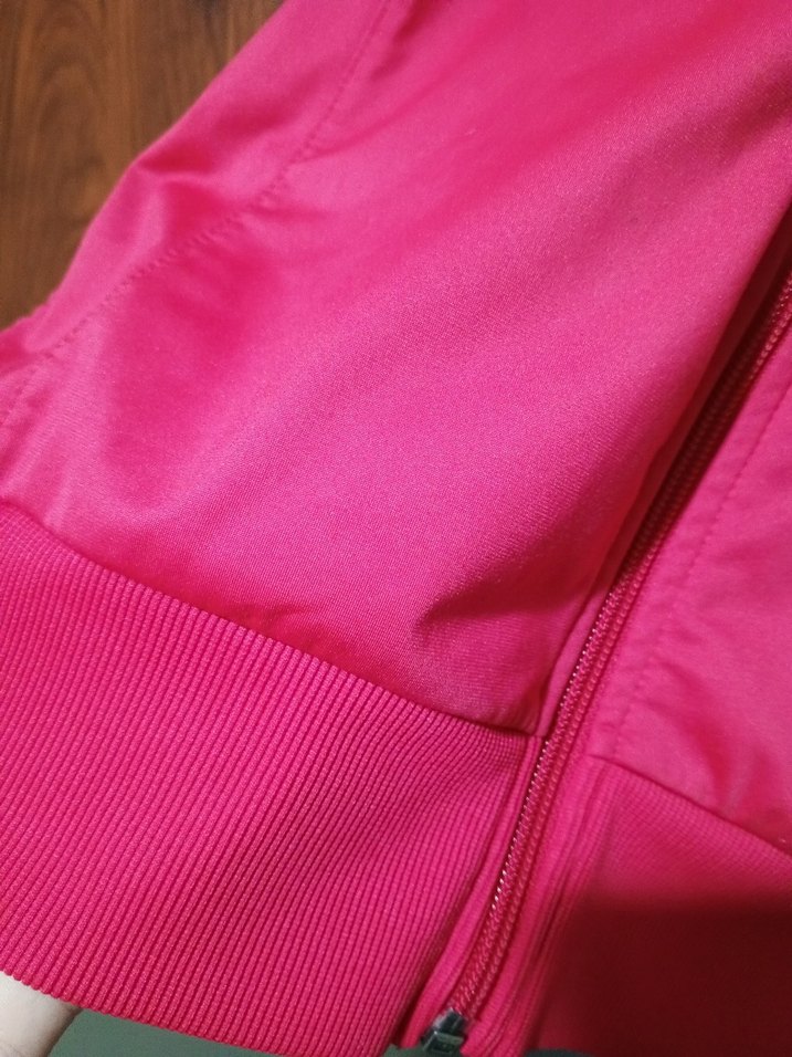 Fermuarlı Pembe Spor Ceket - Görsel 3