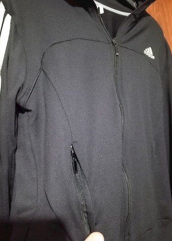 Siyah Adidas Fermuarlı Spor Ceket - Görsel 6