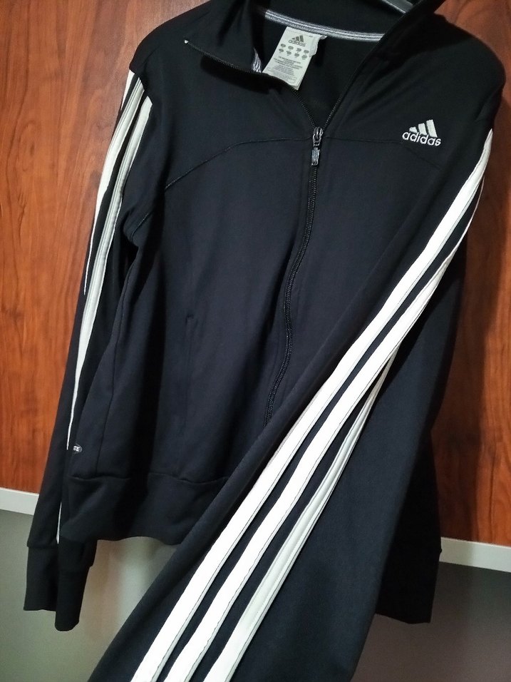 Siyah Adidas Fermuarlı Spor Ceket - Görsel 2