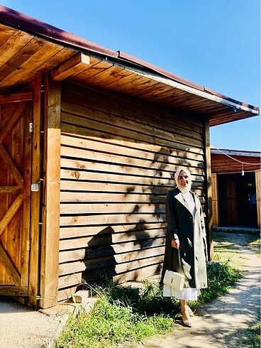 Diğer Haki yeşil trenç