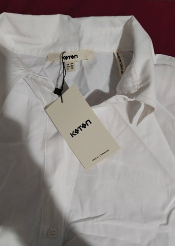 Koton Kadın Beyaz Keten Gömlek owersize