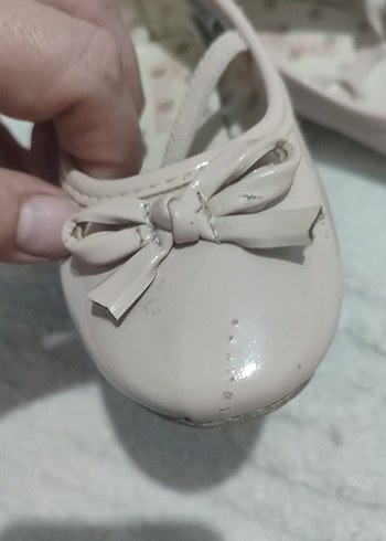 Kız Çocuk Bej Fiyonklu Babet - Görsel 3