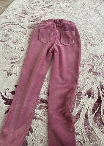 Bordo Dantel Detaylı Kız Tayt - Görsel 4