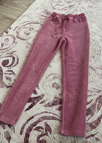 Bordo Dantel Detaylı Kız Tayt - Görsel 2