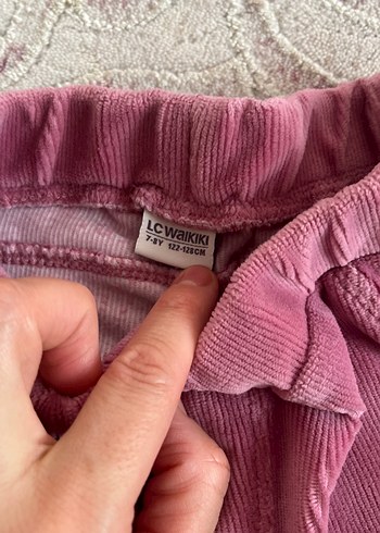 Bordo Dantel Detaylı Kız Tayt - Görsel 3