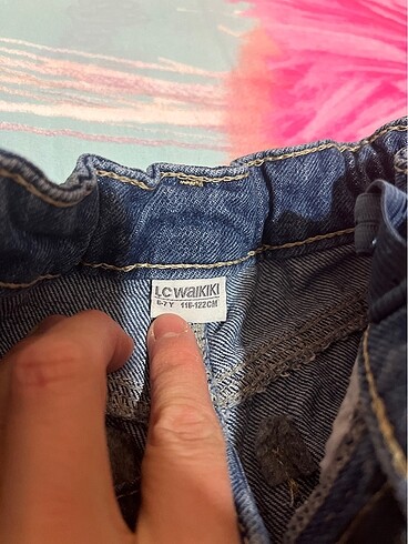 7 Yaş Beden mavi Renk Kız çocuk jean