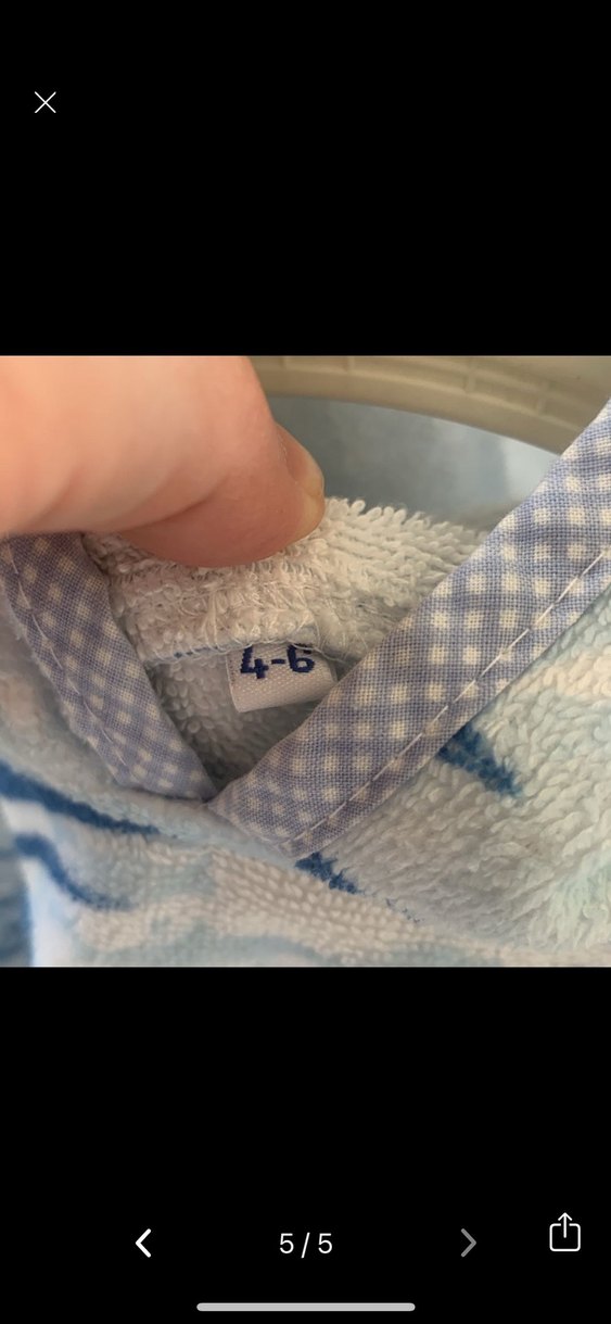 Erkek Çocuk Mavi Baskılı Panço ve Havlu Seti - Görsel 5