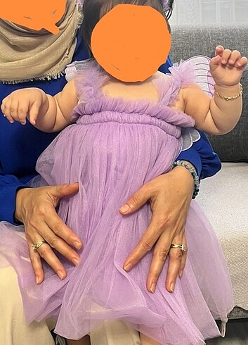 18-24 Ay Beden Kanatlı tütülü elbise