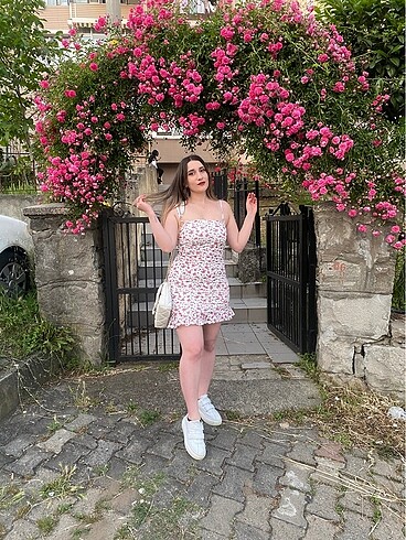 Diğer Çiçekli mini elbise