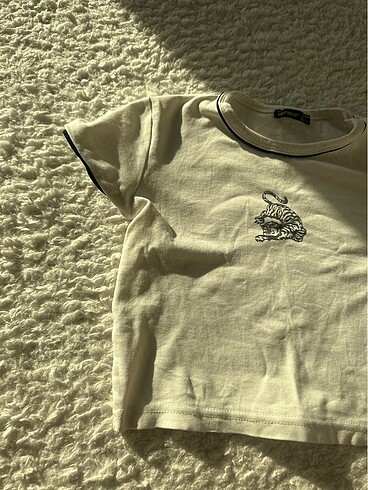 s Beden beyaz Renk Tshirt crop