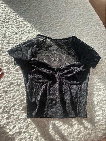Dantel tshirt crop