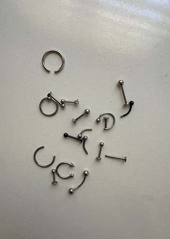 Titanyum Minimalist Piercing Seti - Görsel 3