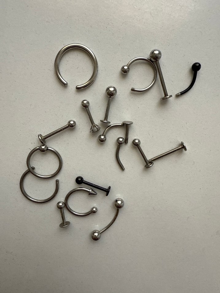 Titanyum Minimalist Piercing Seti - Görsel 2