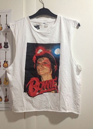 Bowie tişört beyaz H&M 