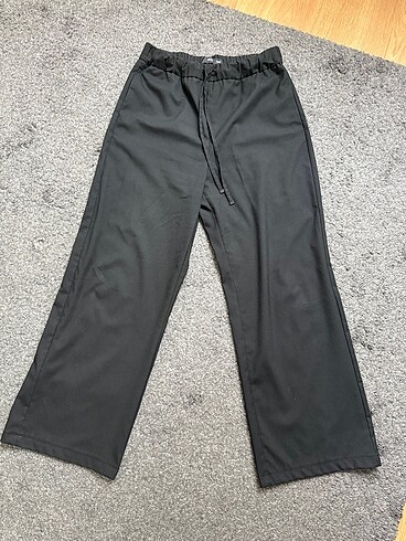 Mango Mango siyah spor kumaş pantolon