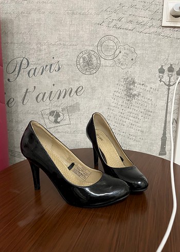 Siyah Stiletto Topuklu Kadın Ayakkabı - Görsel 3