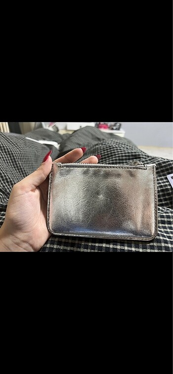  Beden Mango silver parlak cüzdan
