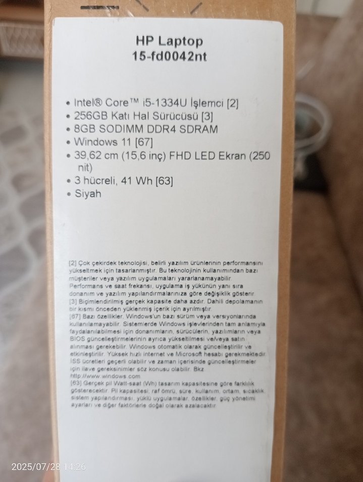 Lacivert HP Dizüstü Bilgisayar - Görsel 3