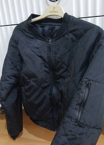 Siyah fermuarlı Kadın Street Wear Ceket - Görsel 2