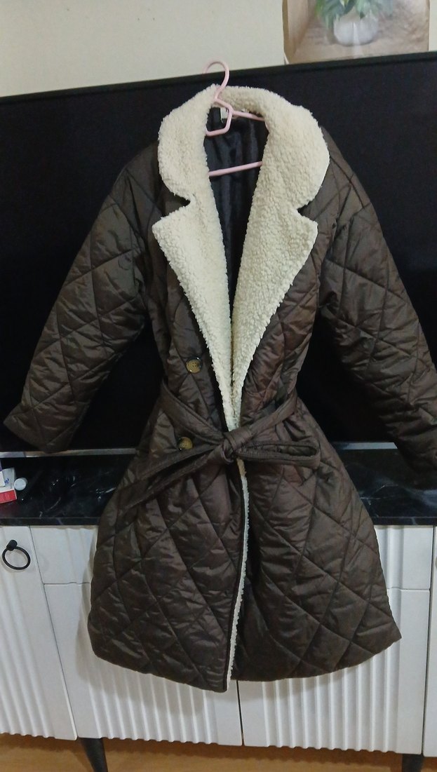 Kahverengi Kürklü Kadın Kışlık Mont - Görsel 2