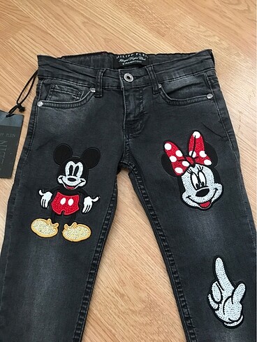 7 Yaş Beden gri Renk Çocuk kot pantolon