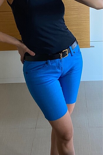 s Beden Mavi kisa jean sort