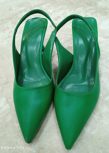 Yeşil Stiletto Kadın Ayakkabı - Görsel 3