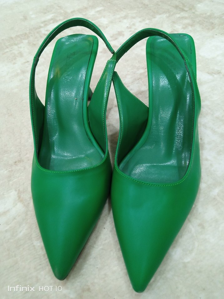 Yeşil Stiletto Kadın Ayakkabı - Görsel 3