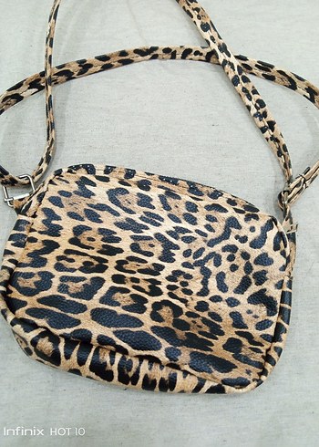 Deri Leopar Desenli Kadın Çanta - Görsel 2
