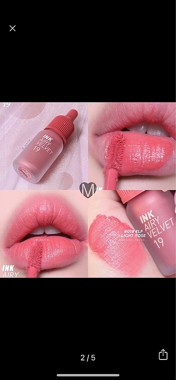 Missha Peripera ink airy tint 19numara